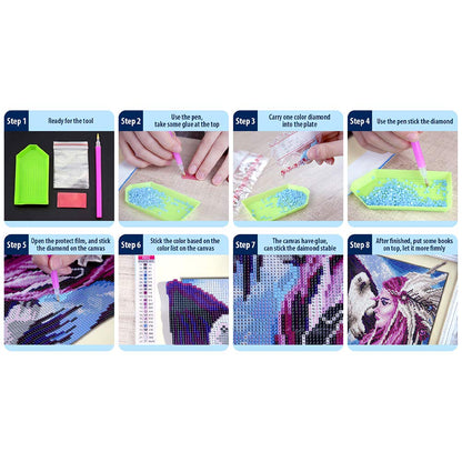 Sulunmo DIY Diamond Art Cards Kits for Adults, 5D Diamond Greeting Cards Kits Art Birthday Cards Birthday Gifts for Families, Friends, Partners with Special Shaped Drills(6Pcs Butterflies-55)