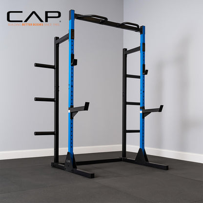 Cap Power Rack with Pull Up Bar & Attachments - Squat Rack & Strength Training Power Cage for Home Gym - Orange