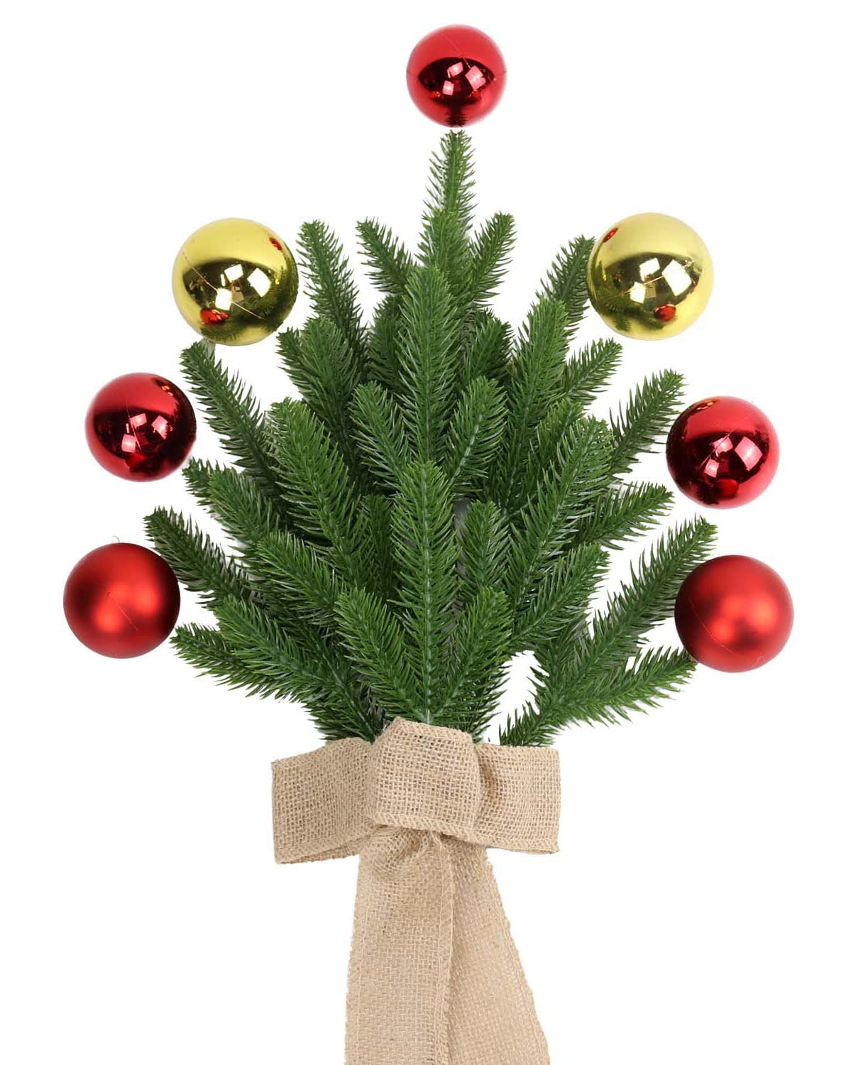 KLEWEE 60 Pcs Artificial Pine Branches, Christmas Tree Filler Branches, Realistic Faux Christmas Greenery Green Plants Pine Picks and Stems for Christmas Decorating Crafts Vase DIY Wreath Garland