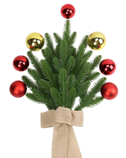 KLEWEE 60 Pcs Artificial Pine Branches, Christmas Tree Filler Branches, Realistic Faux Christmas Greenery Green Plants Pine Picks and Stems for Christmas Decorating Crafts Vase DIY Wreath Garland