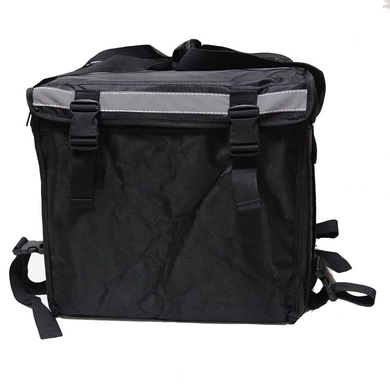 Packir PK-64B: Big Pizza/Food Delivery Bag for Motorcycle or Bicycle, 16"x16"x16", with Metal Rack for Motorcycle Use
