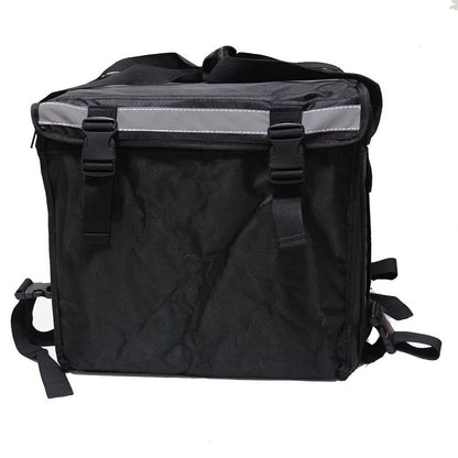 Packir PK-64B: Big Pizza/Food Delivery Bag for Motorcycle or Bicycle, 16"x16"x16", with Metal Rack for Motorcycle Use
