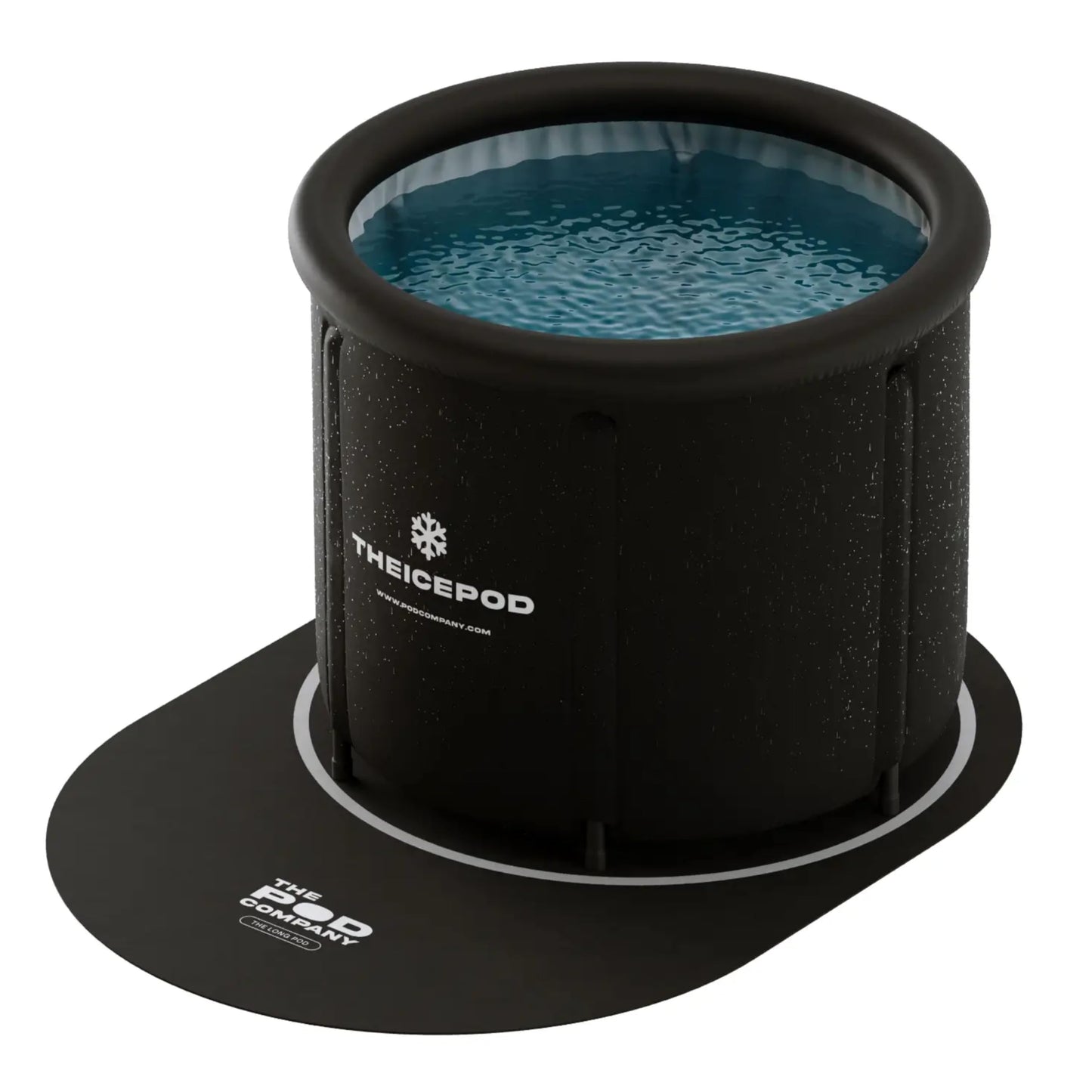 The Pod Company Standard Ice Pod Complete Cold Plunge Bundle – 84-Gallon Portable Ice Bath with 36 XL Ice Trays, Insulated Lid & Cover, Water Jet, Maintenance & Cleaning Kit, Thermometer & Floor Mat