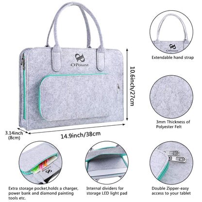 PP OPOUNT 170 PCS A4 Diamond Painting Light Pad Kits, Diamond Art Accessories Kit with Light Board, 80 Grids Diamond Box and Storage Bag, Diamond Painting Tools Kit Full Drill for Diamond Art
