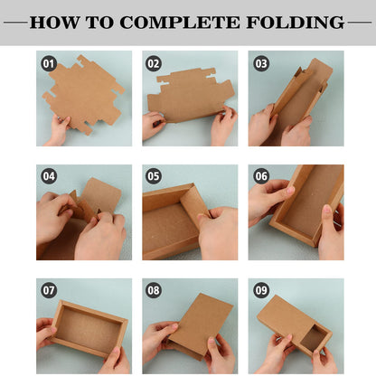 26 PCS Rectangle Drawer Kraft Boxes Small Crafts Cardboard Present Boxes Present Packaging Boxes for Party Favor Treats, Candy and Jewelry Crafts, 6.5 x 3.7 x 1.6 inch (Brown)