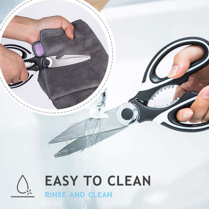 RageCraft Kitchen Shears, 2-Pack Heavy Duty Dishwasher Safe Scissors for Chicken, Poultry, Meat, Fish, Vegetables