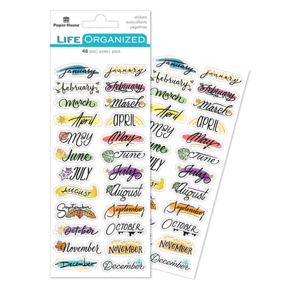 Paper House Productions Planner Sticker Essential Set of 4 Packs of 4 Sticker Sheets for Planners, Journaling and Crafting
