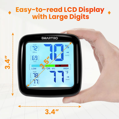SMARTRO SC42 Professional Digital Hygrometer Indoor Thermometer Room Humidity Gauge Pro Accuracy Calibration
