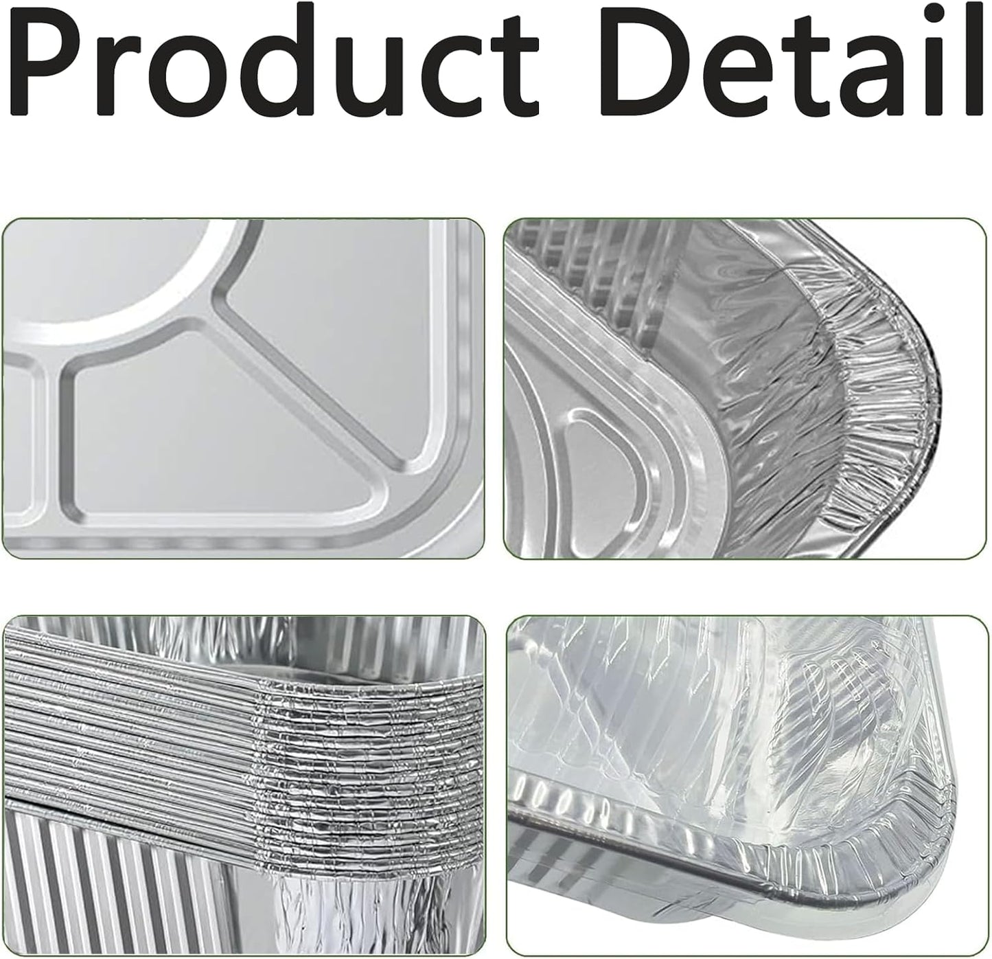Aluminum Foil Pans - 20 Pack 8x8 Inch Disposable Baking Trays with Lids for Takeout & Catering