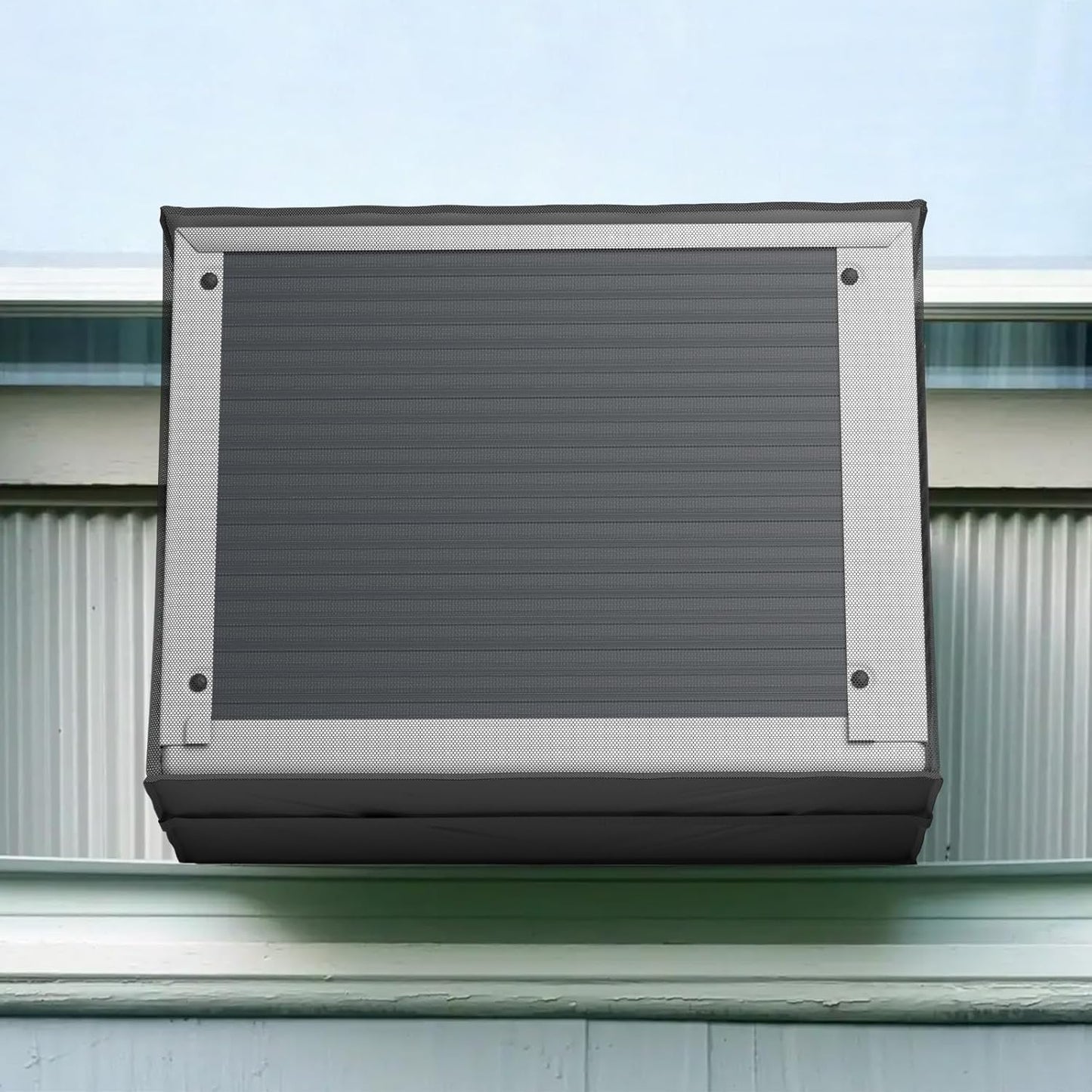 Heavy Duty Waterproof Air Conditioner Cover for Window Units, Outdoor Winter Defender with Adjustable Strap, Small Size