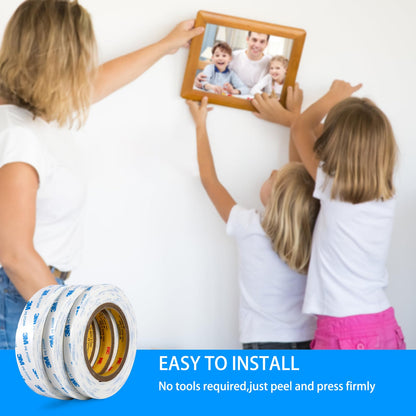 Double Sided Foam Tape Heavy Duty 1 inch x16.5Ft | PE Strong Adhesive Tape | Vibration Resistant | for Indoor/Outdoor Paint Wall Mounting Picture Hanging Poster | Damage-Free (1in/25mm x16.5Ft)