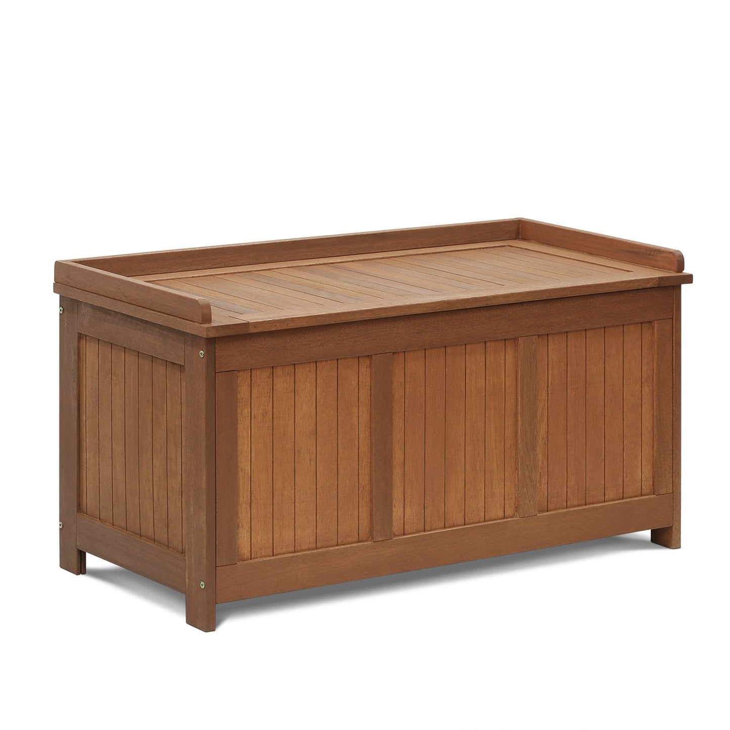 Furinno FG17685 Tioman Outdoor Patio Furniture Hardwood Deck Box in Teak Oil, Natural