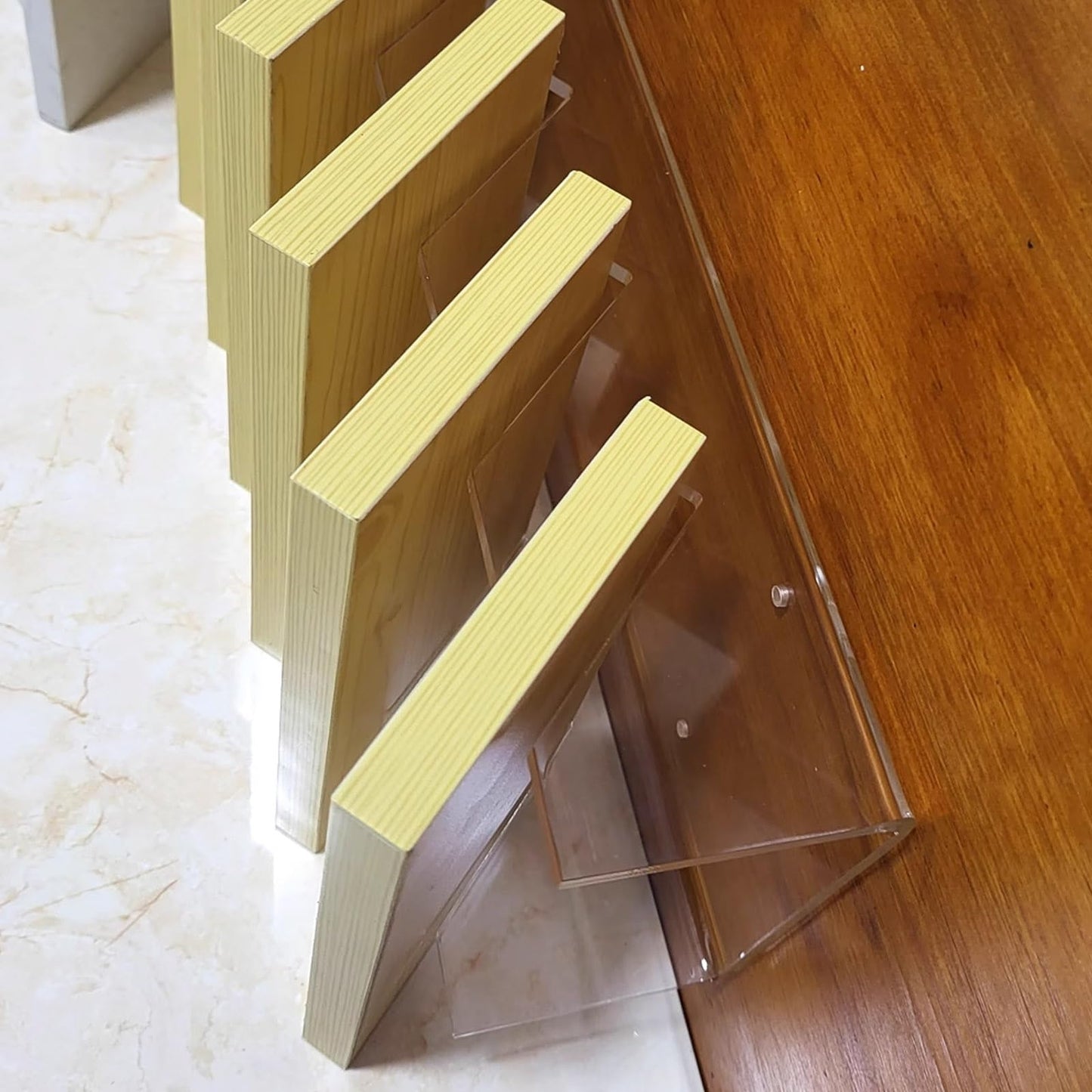 Floor tile sample rack,Acrylic Sample Display Shelf - 110cm Wooden Slab & Marble Tile Storage Rack for Trade Shows & Retail Stores - Stylish Organization Solution for Samples and Merchandise