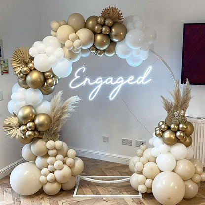 PartyWoo White Sand Balloons - 50 Pcs 12 Inch Beige Cream Ivory Latex for Weddings & Celebrations