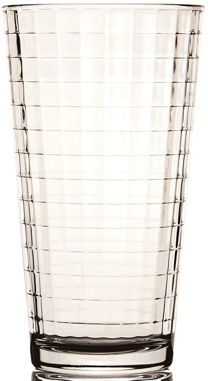 Circleware 40110 Matrix Set of 4-15.7 oz,Heavy Base Highball Tumbler Drinking Glasses, Entertainment Beverage Glassware Ice Tea Cups for Water, Juice, Milk, Beer, Farmhouse Decor, 4pc,