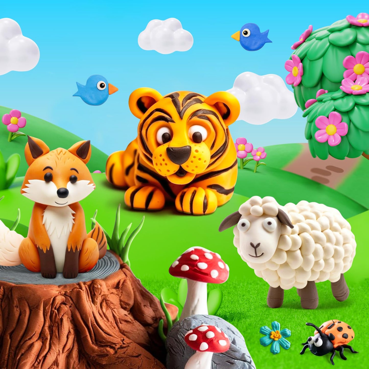 FAGNBED Air Dry Clay 82 Colors, Modeling Magic Clay Set with 3 Sculpting Tools, Arts Crafts Gift for Kids and Beginners