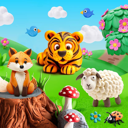 FAGNBED Air Dry Clay 138 Colors, Modeling Magic Clay Set with 5 Sculpting Tools, Arts Crafts Gift for Kids and Beginners