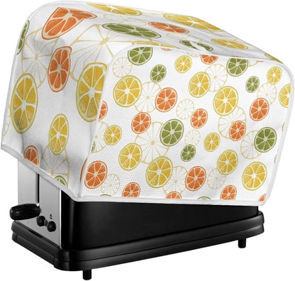 FOR U DESIGNS Lemon Pattern 2 Slice Toaster Oven Dust Cover, Durable & Washable Kitchen Cover