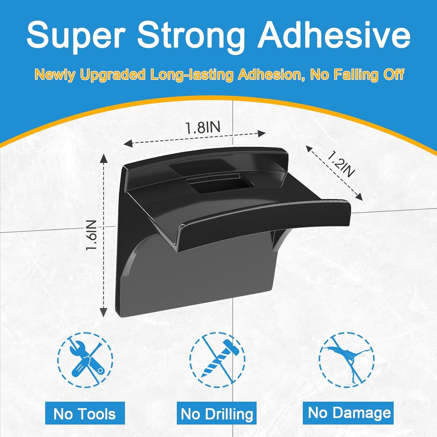 24 Pack Adhesive Hat Rack for Wall - Strong Multi-Purpose Organizer for Baseball Caps, No Drilling Hat Holder