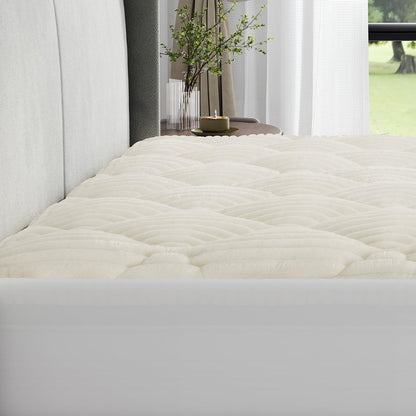 Novilla Fleece Mattress Topper Queen, Warm Sherpa Mattress Pad, Cloud-Like Soft Bed Cover for Winter, Deep Pocket fits up to 21", Machine Washable