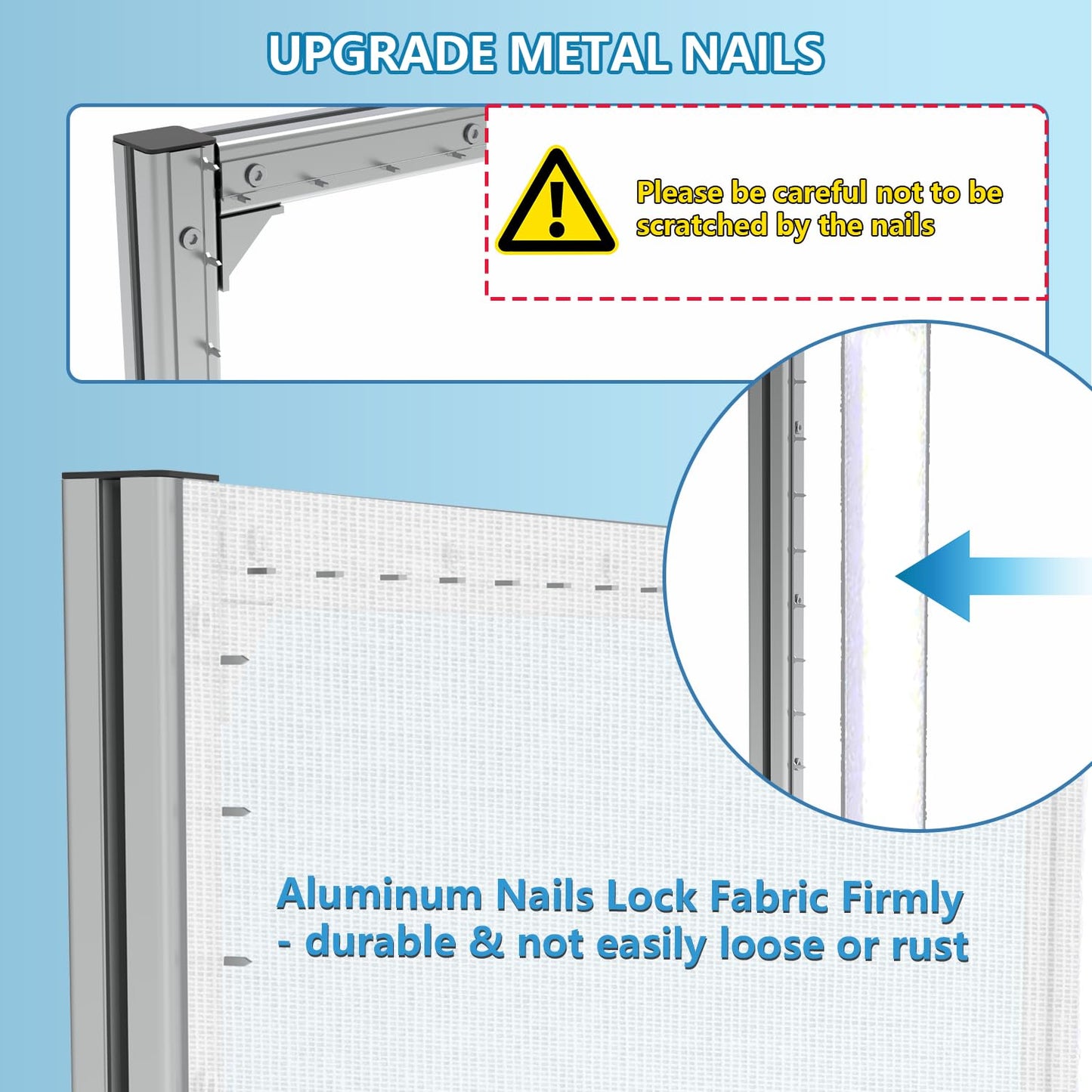 Lezbanz Rug Tufting Frame Kit with Aluminum Nails for Extra Firm Fixing, Tufting Cloth Stand, Adjustable Rug Tufting Frame for Rug Making, Suitable for Beginners & Lovers (55''H×47''L)