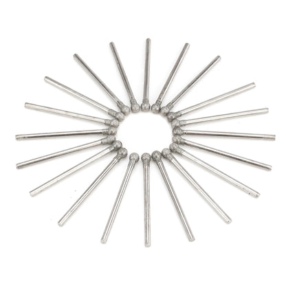 ILOVETOOL 4mm Circular Head Diamond Burs for Stone Carving Tools Pack of 20Pcs