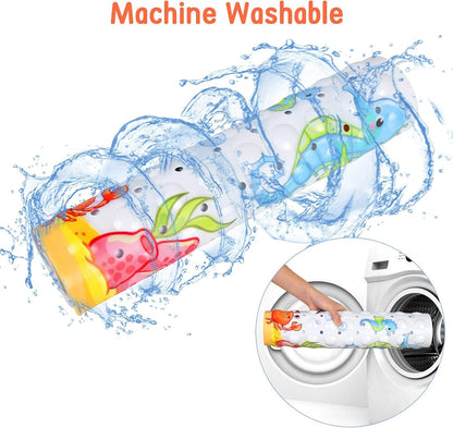 27.5 Inch 15 Inch-Rectangular, Secopad Bath Mat for Tub Non Slip, Machine Washable Anti-Slip Cartoon Baby Bathtub