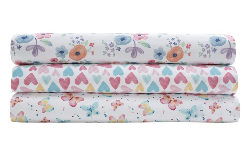 MALLARY BY MATTHEW Kids Super Soft-Soft 100% Microfiber Print Sheet, Watercolor Floral Print, Full
