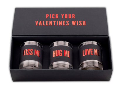 Happy Valentines Day Candle Gift Set - Spices & Evergreen, Tobacco Vanilla, Peach Mango - Gifts, I Love You Gifts, Sexy Romantic Scented Candles (2.7 Oz. 3 PCS)