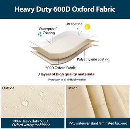 Air Conditioner Cover for Outside Units-40'' Durable 600D AC Covers for Outside Unit Waterproof & Resistant
