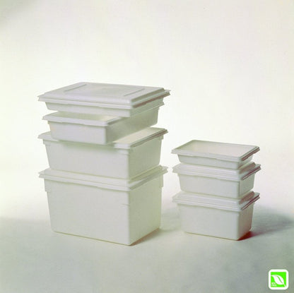Rubbermaid Commercial Products Food Storage Box/Tote for Restaurant/Kitchen/Cafeteria, 2 Gallon, White (FG350700WHT) (Pack of 2)