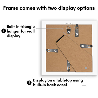 Americanflat 4x4 Picture Frame with Polished Plexiglass - Set of 5 - Galleria Collection - Square Frames for Tabletop and Wall Display - White
