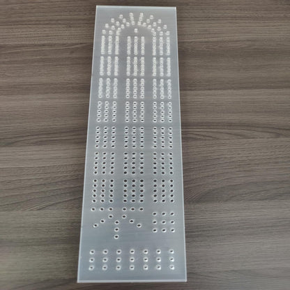 KINGRIA Acrylic Cribbage Board Templates 1/4'' Thick DIY Router Guide Kit for Cribbage Game Unique 3-Track Heavy Duty Woodworking Guide for DIY Game Board.
