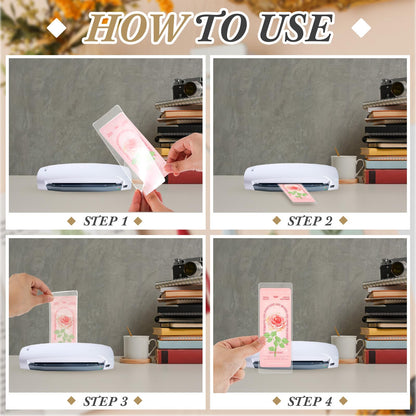 Fuyoooo 101 Pcs DIY Bookmark Making Kit Bookmark Laminating Pouches 5 Mil Hot Laminator Sleeves with Rainbow Tassels and Puncher Fit Most Pouch Laminating Machines Easter Gift(2.36 x 6.3 Inch)