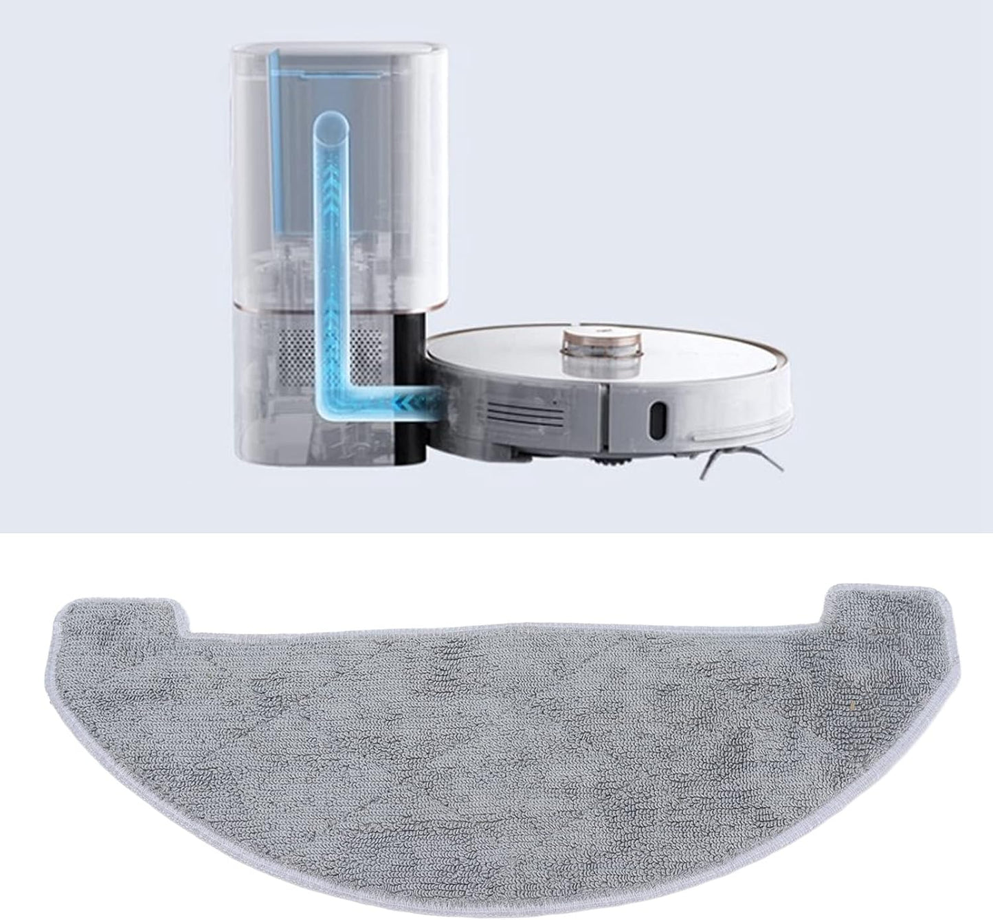 GLOGLOW 4Pcs Replacement Mop Cloths for S9 Robotic Vacuum, Accessories for Sweepers