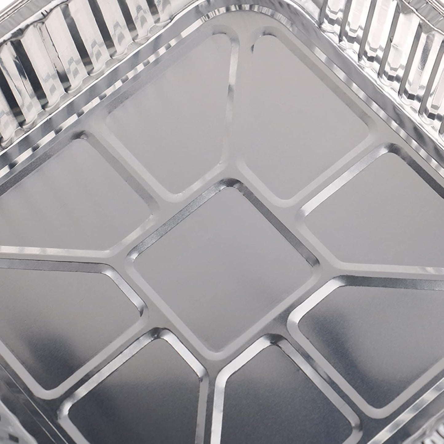 10pack- 8 x 8 Aluminum Foil Pans, Disposable Heavy Duty Square Baking Cake Pans for Homemade Breads