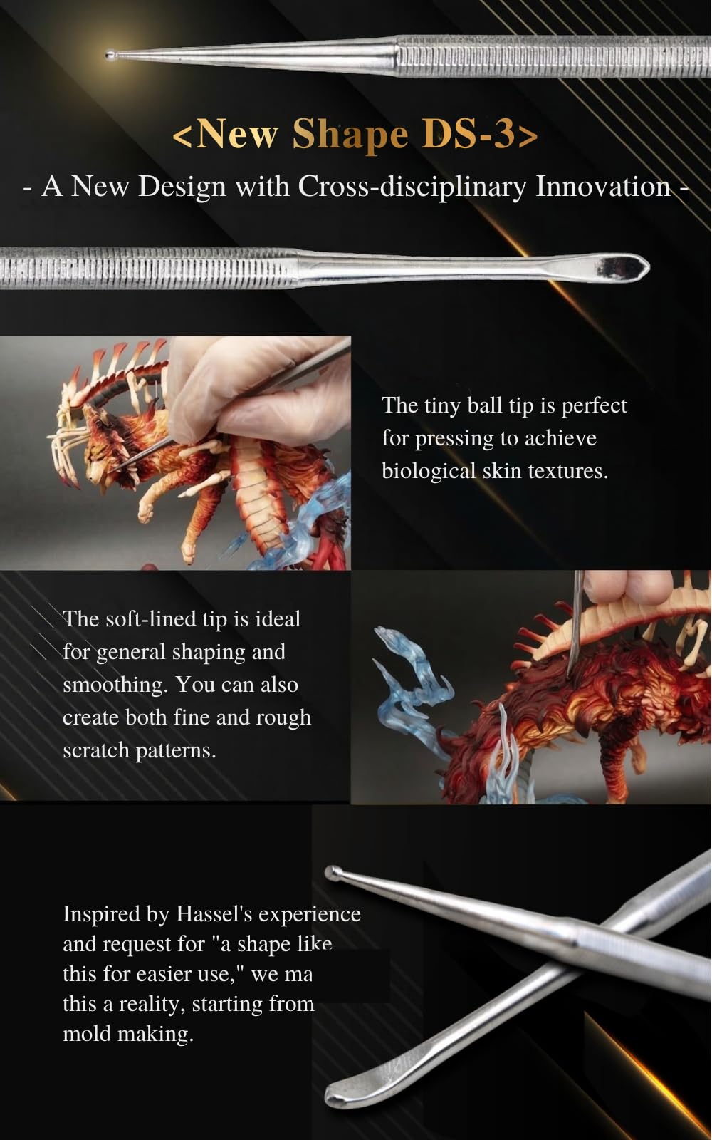 DePes Clay Sculpting Tools (Japanese Famous Artist Developed) Resin Modeling kit Carving Silicone polimer
