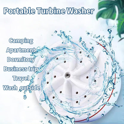 Mini Washing Machine - Portable Washer for College Rooms, Travel, Home, Apartment - Small Turbine Washer with USB