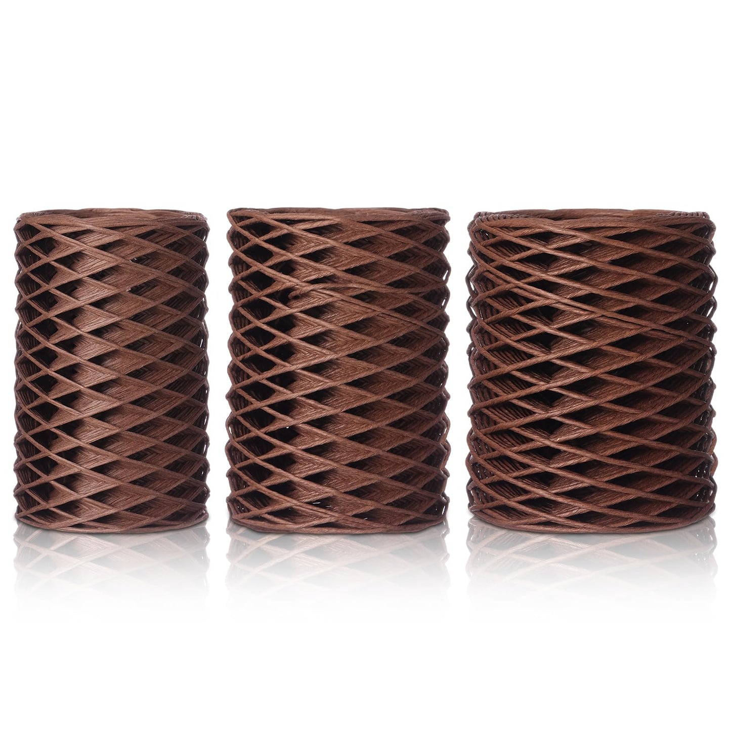 Threlaco 3 Roll 164 Feet Floral Wire Rustic Vine Bind Wire for Wreath Making, Flower Bouquets, DIY Craft, Gift Wrapping, and Wedding Decor(Brown,0.04, 0.06, 0.08 Inch)