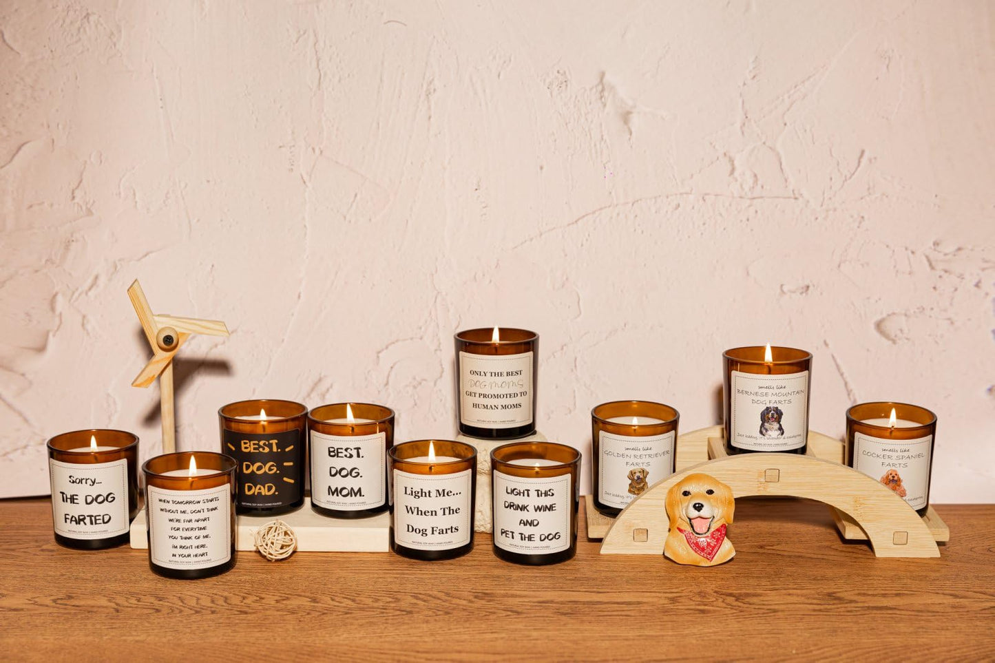 Bernese Mountain Dog Gifts & Decor, Dog Mom Gifts for Women, Smells Like Bernese Mountain Farts Candle - Lavender & Eucalyptus, Crafted by Natural Soy Wax & Natural Essential Oils