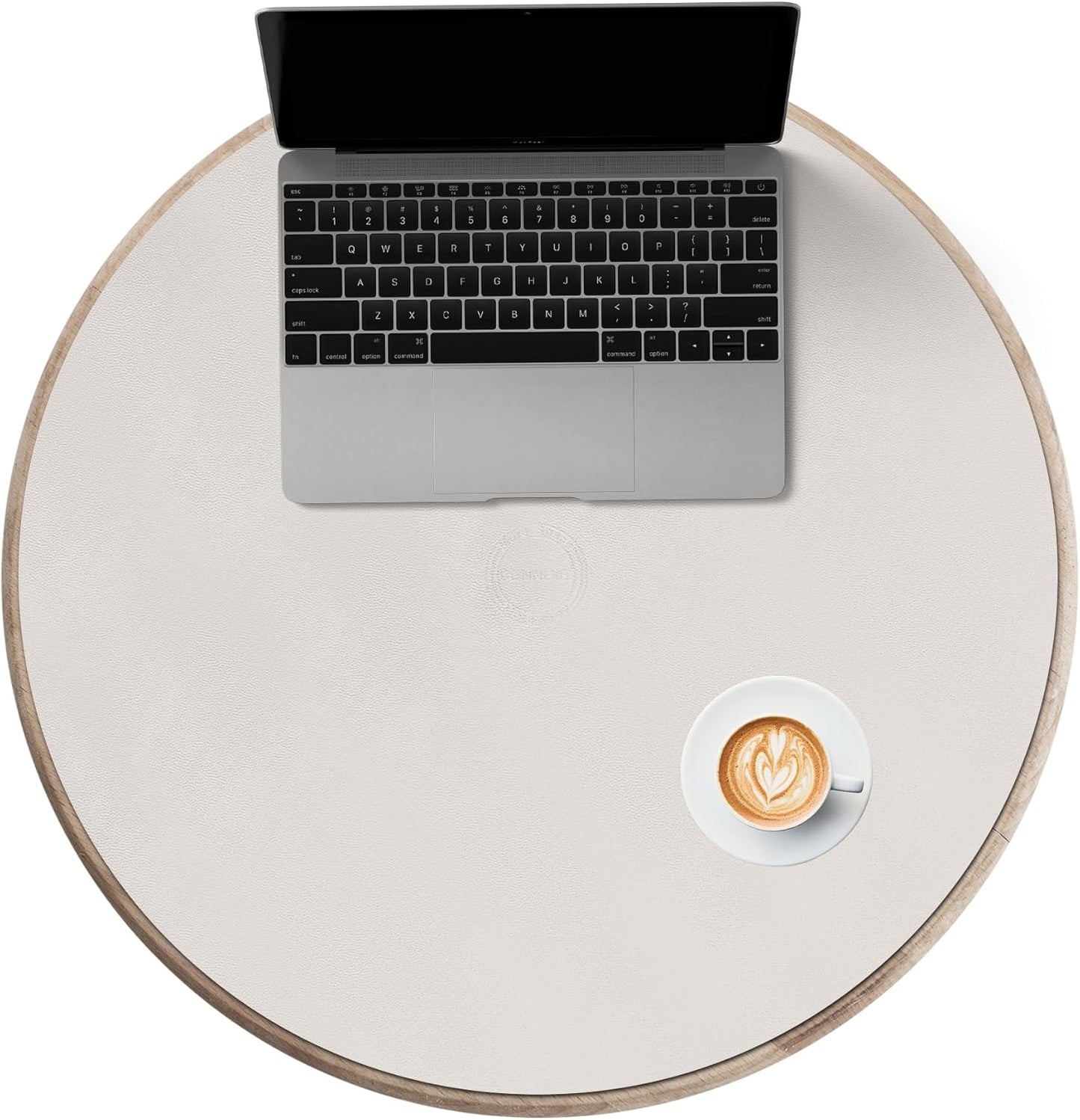 23.6 Inches CENNBIE Round Table Mat - Cork Table Pad Protector- Suitable as Side Dining Coffee Table Cover (Cream)