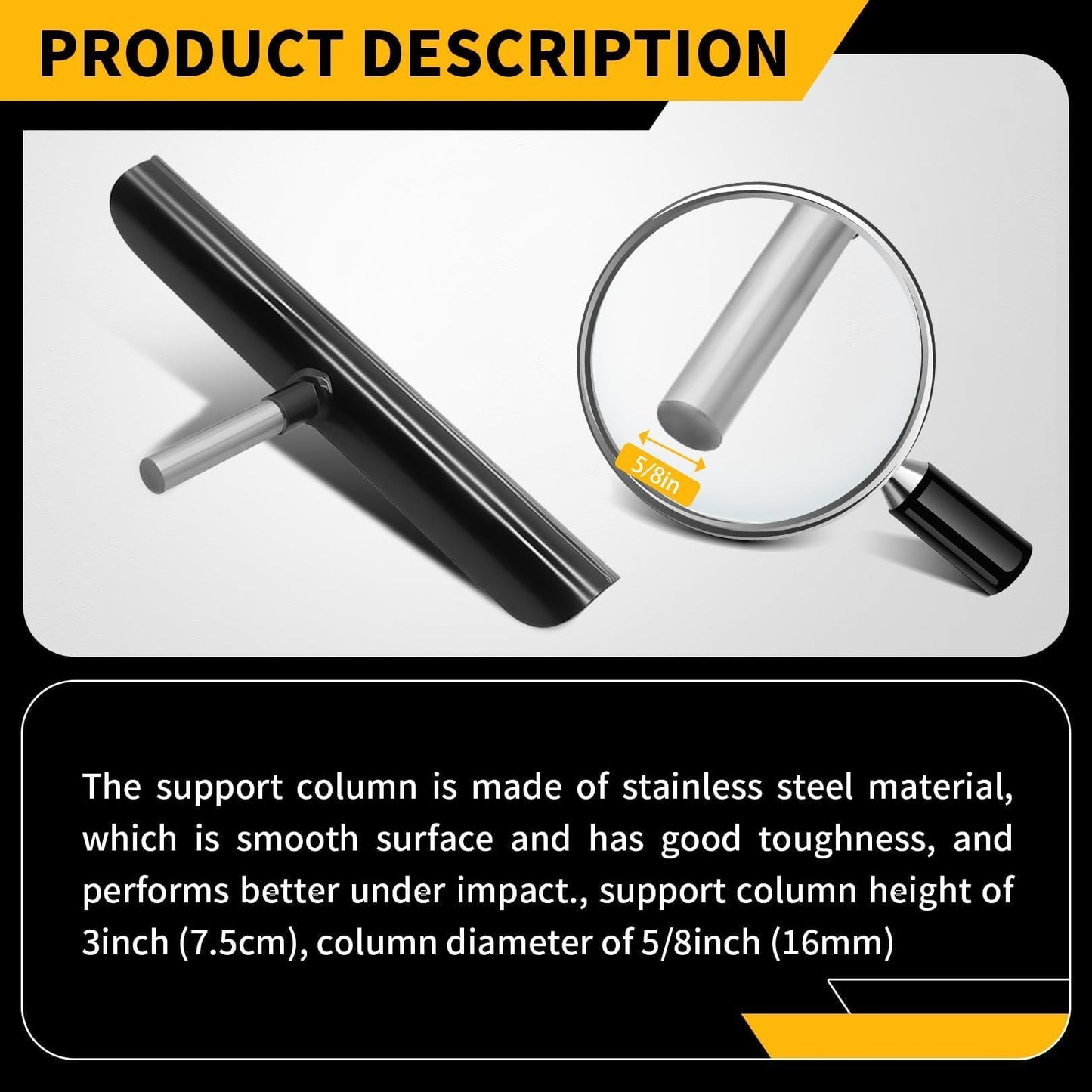 Jecoupoon 12 Inch Lathe Tool Rest, 5/8 Inch Stainless Steel Post, Wood Lathe Tool Holder, Professional Wood Turning Accessories