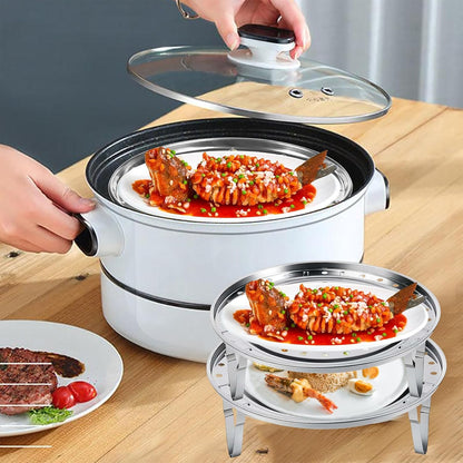 Steamer Rack for Cooking, 18/8 Stainless Steel Steaming Rack, 8.5 Inch Steam Tray with Removable Legs