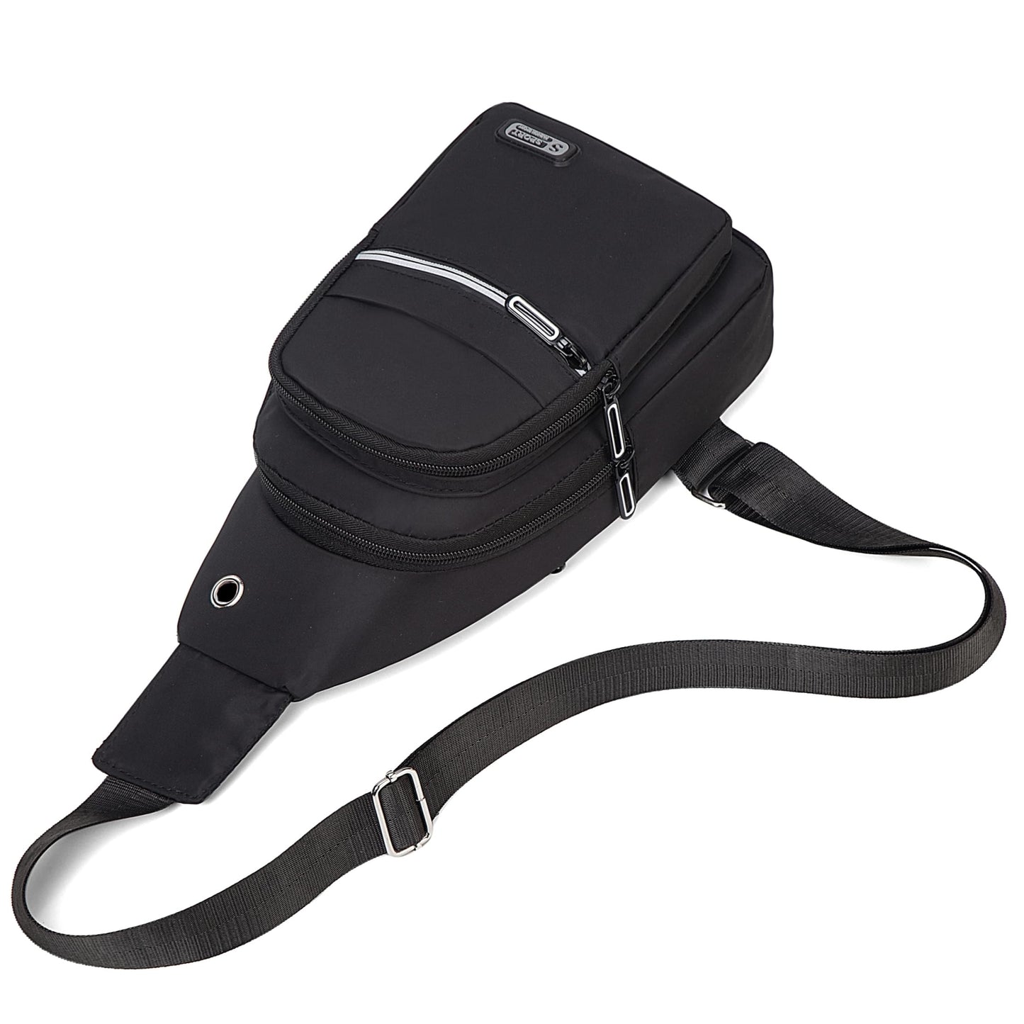 Cross Body Bag Sling Backpack Fanny Pack Small Crossbody Bags for Women Trendy - Black