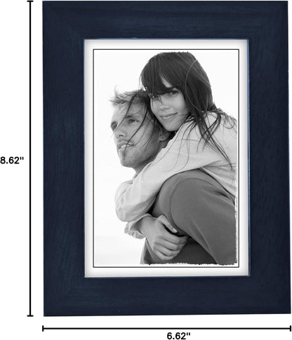 Malden International Designs 672-57 Classic Wood Picture Frame, 5x7, Blue