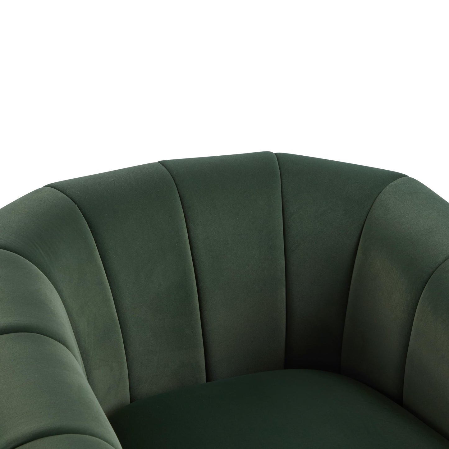 Christopher Knight Home Monroe Velvet Swivel Club Chair,Armchair with 360-Degree Rotation,Upholstered Barrel Swivel Sofa Chair for Living Room/Bedroom,Tufted Back,Thick Cushion, Iron Base, Olive Green