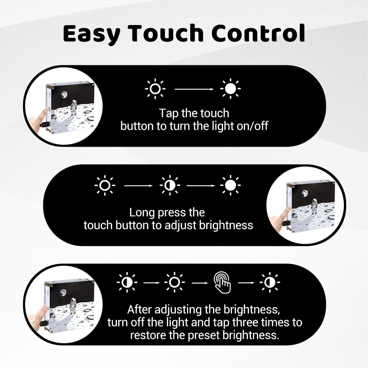 MIOYOOW Light Painting Lamp Soldering Practice Kit, Double-Sided PCB Night Light DIY Soldering Kit with Adjustable Brightness, Electronics Project for School Learning, Desk Decor