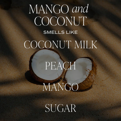 Sweet Water Decor Mango & Coconut Soy Candle - Pineapple, Mango and Orange Scented Summer Candles for Home - 9oz Clear Jar + Gold Lid, 40+ Hour Burn Time, Made in The USA