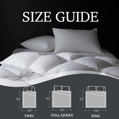 Hotel Grand Luxury White Goose Down Comforter - King Size 106x90 Inch | Fluffy All-Season Bedding with 8 Corner Loops
