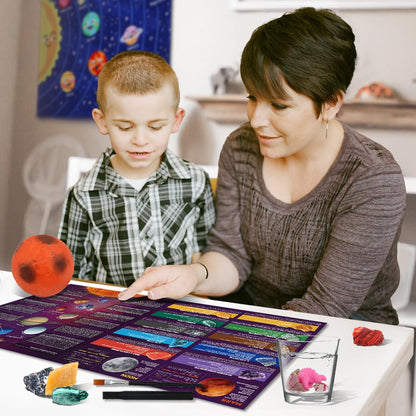 PIBEX Gemstone Dig Kit, Dig up 15 Rocks & Minerals from Earth Moon Mars, Solar System Planets Geology Science Set, Space Rock Mining Toys for Kids, STEM Gift for Boys & Girls Age 6-8-12
